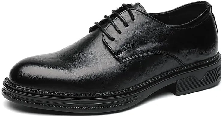 Mens Loafers Party Classic Business Lace Up Dress Shoes Business Fashion Classic Pointed Toe Low Top Leather Dress Shoes
