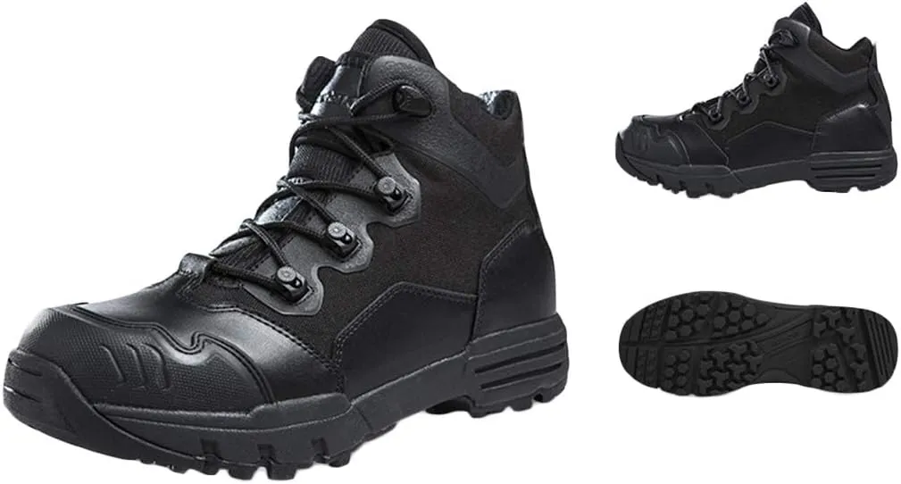 Men's Military Army Combat Boots Breathable Tactical Boots Durable PoliceWork Shoes Lightweight Hiking Walking Boots