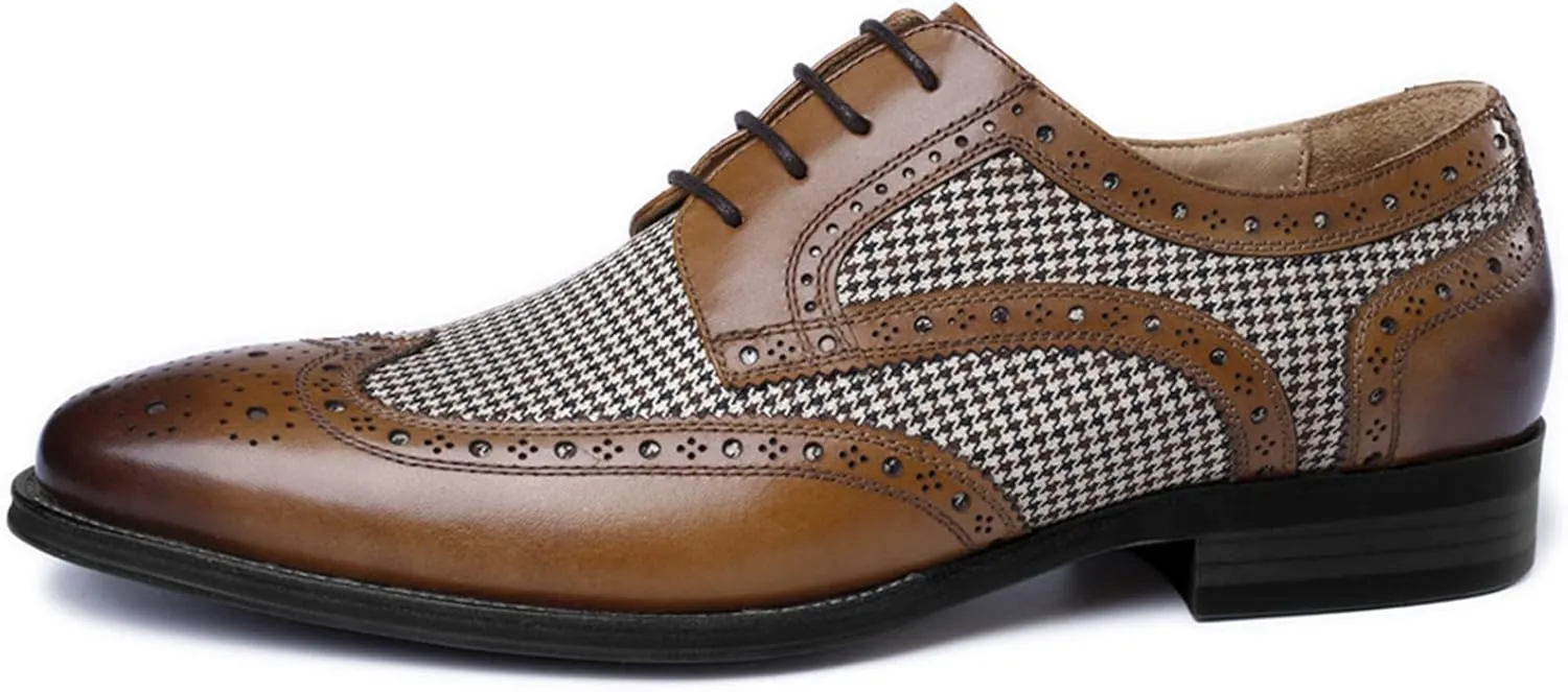 Men's Oxfords Formal Dress Shoes，Men's Fashion Brogues