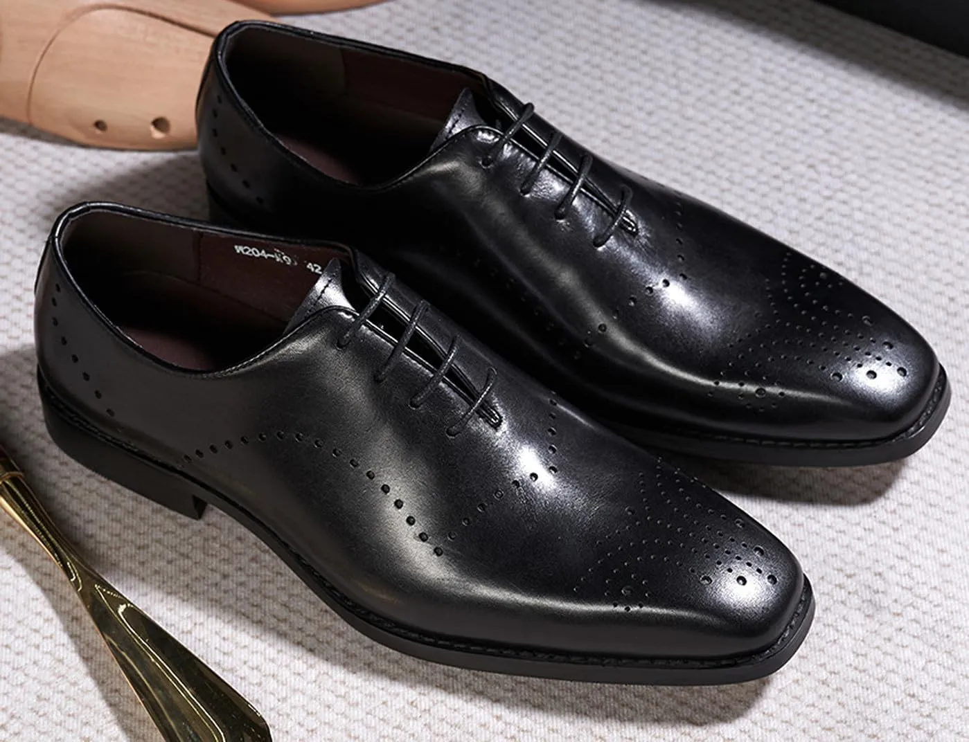 Mens Oxfords Formal Dress Suit Shoes Genunie Leather Wingtip Brogues Modern Shoes Men's Fashion Prom Wedding Business Casual Derby Comfortable Tuxedo Shoes for Men