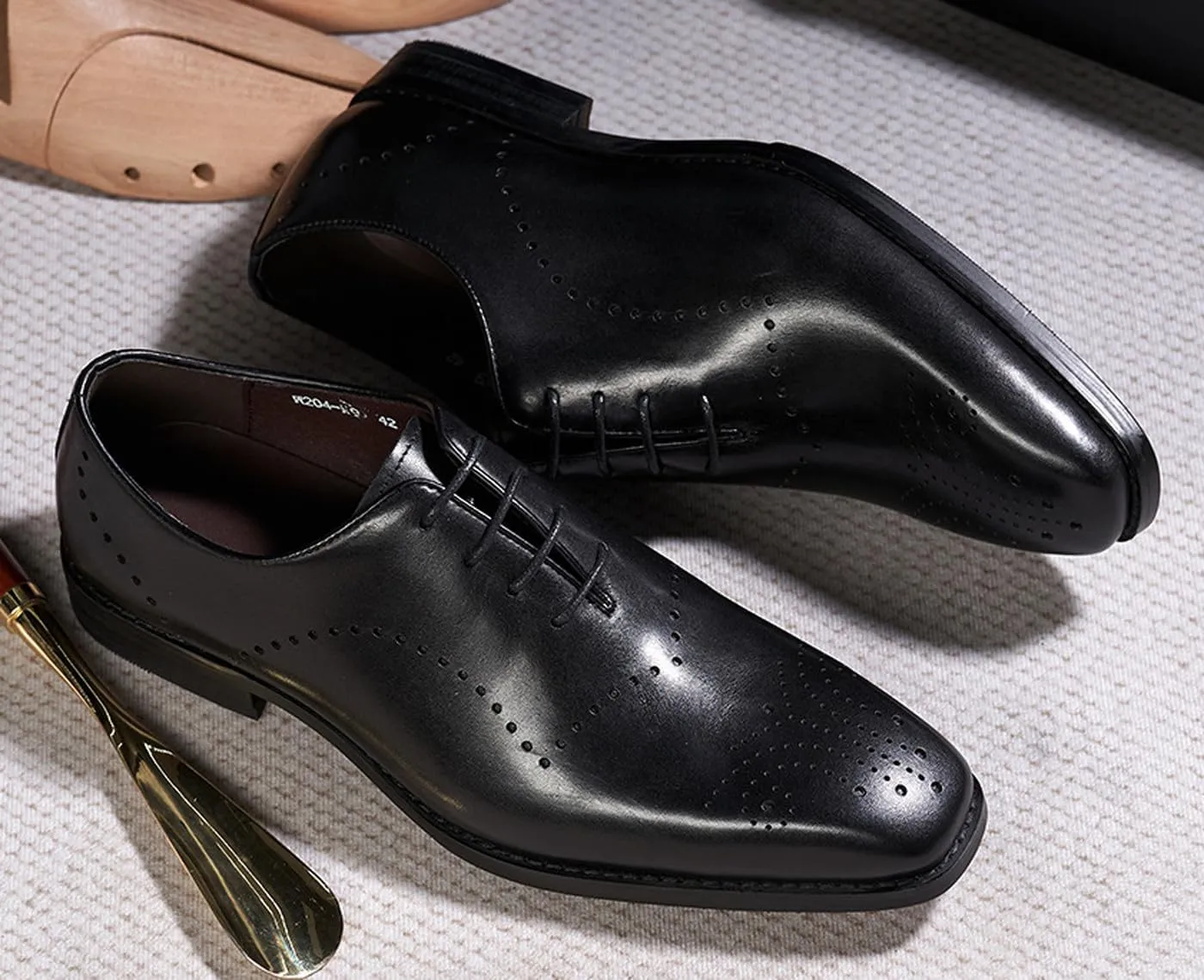 Mens Oxfords Formal Dress Suit Shoes Genunie Leather Wingtip Brogues Modern Shoes Men's Fashion Prom Wedding Business Casual Derby Comfortable Tuxedo Shoes for Men