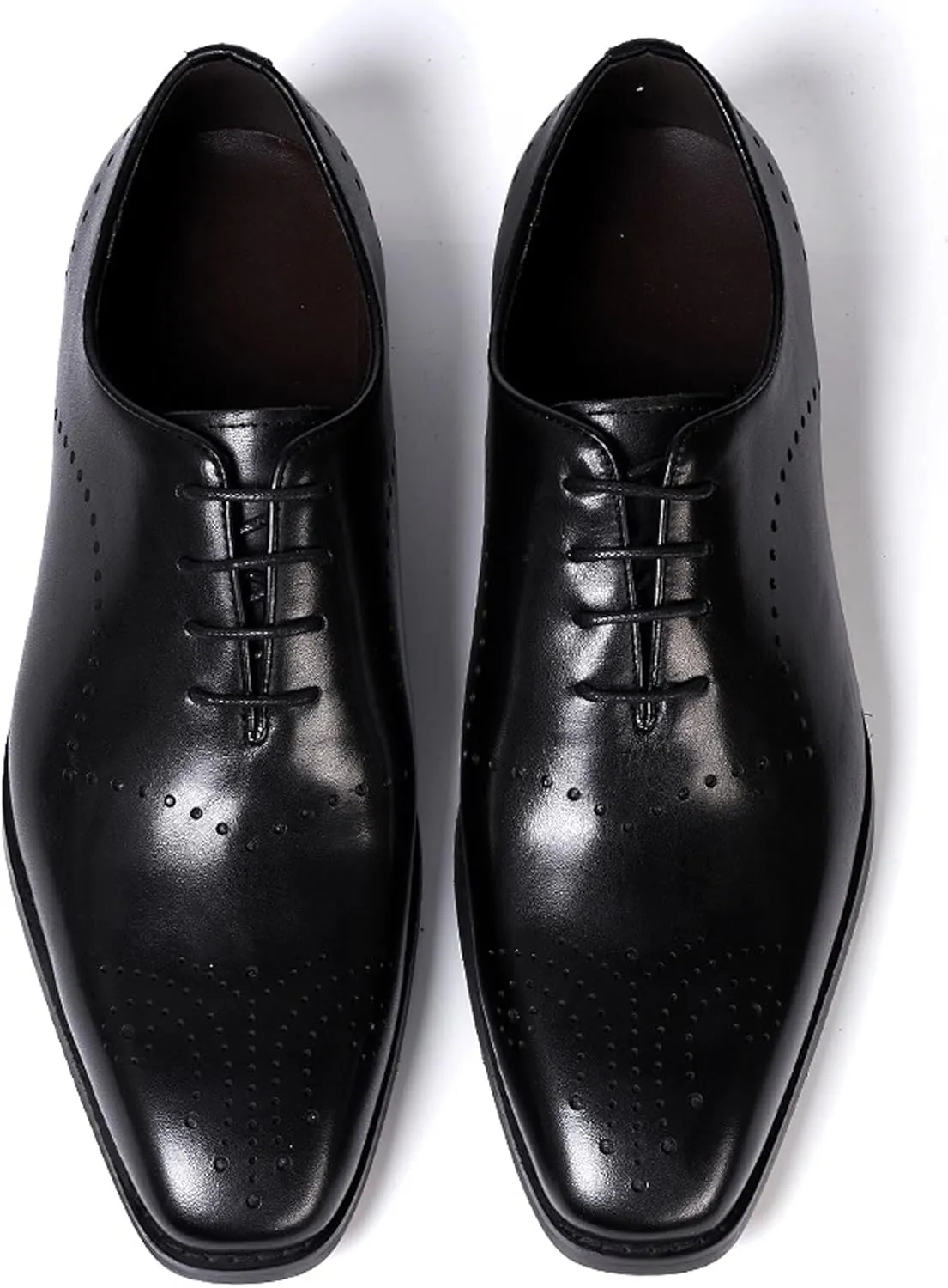 Mens Oxfords Formal Dress Suit Shoes Genunie Leather Wingtip Brogues Modern Shoes Men's Fashion Prom Wedding Business Casual Derby Comfortable Tuxedo Shoes for Men