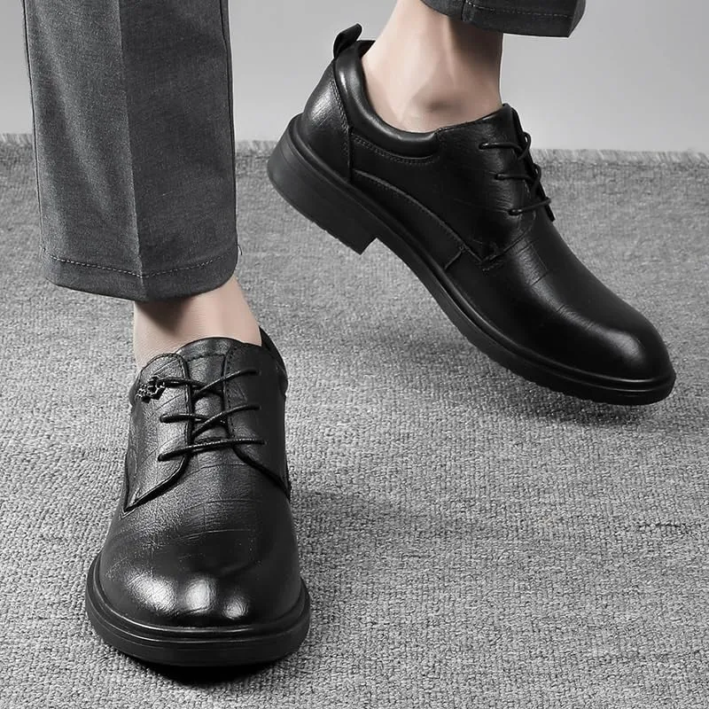 Men's Patent Leather Oxford Shoes – Shiny Formal Lace-Up Loafers for Business & Tuxedo