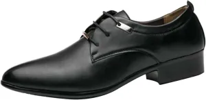 Mens Retro Oxfords Supple Business Formal Oxfords for Men Low Heel Matte Leather Shoes Lace Up Arch Support Dress Leather Shoes Elegant Dating Shoe for Men Office Formal Footwear Durable
