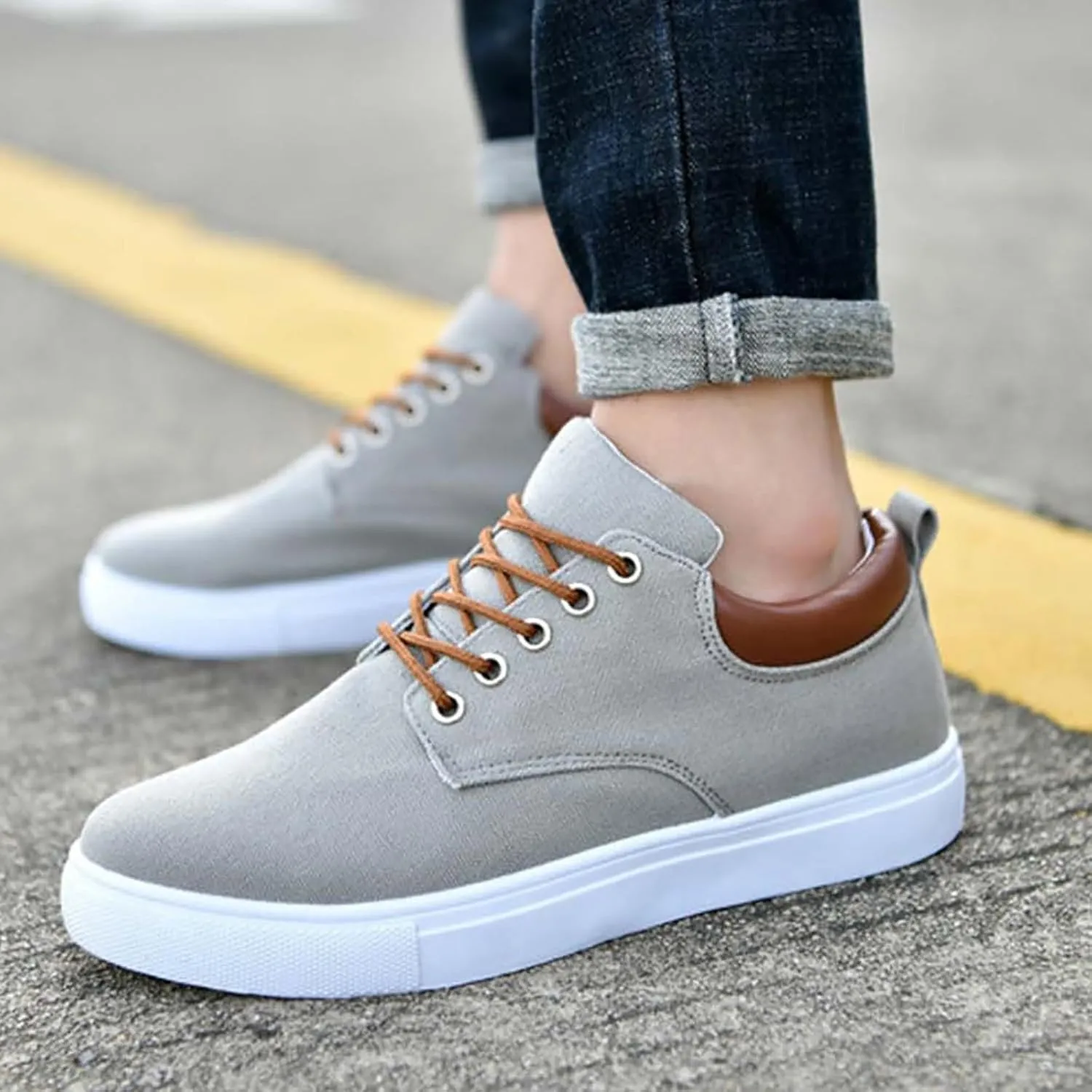Mens Running Shoes Slip On Sneakers Men Mens Loafers Dress Shoes Christmas Sneakers for Women 2024 Cute Cozy Non Slip Wide Toe Box Trendy Casual