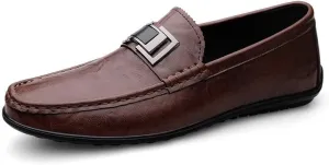 Men's Slip On Dress Shoes Comfortable Fashion Men Leather Casual Loafers Shoes Business Office Wedding Formal Modern Oxfords
