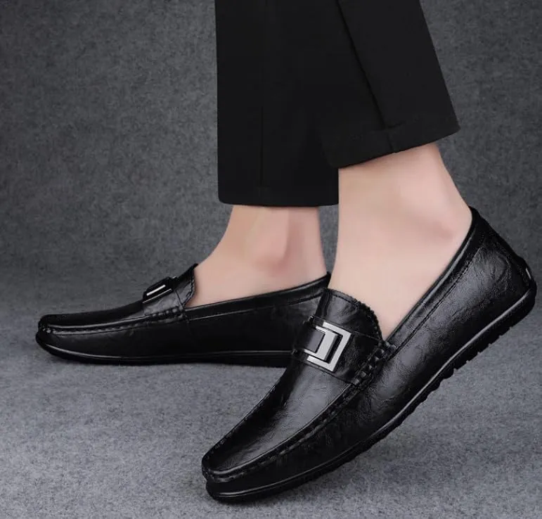 Men's Slip On Dress Shoes Comfortable Fashion Men Leather Casual Loafers Shoes Business Office Wedding Formal Modern Oxfords