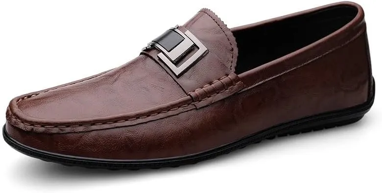 Men's Slip On Dress Shoes Comfortable Fashion Men Leather Casual Loafers Shoes Business Office Wedding Formal Modern Oxfords