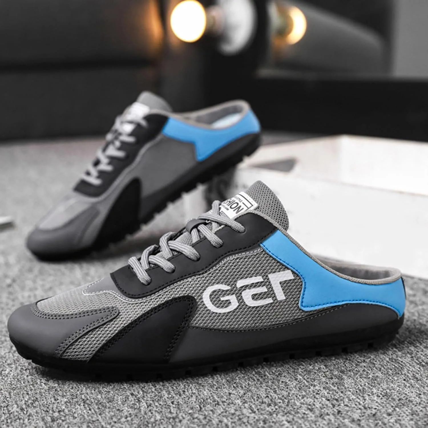 Mens Slip On New Spring Men's Shoes All Casual Shoes Lazy Slip Ons and Half Slippers