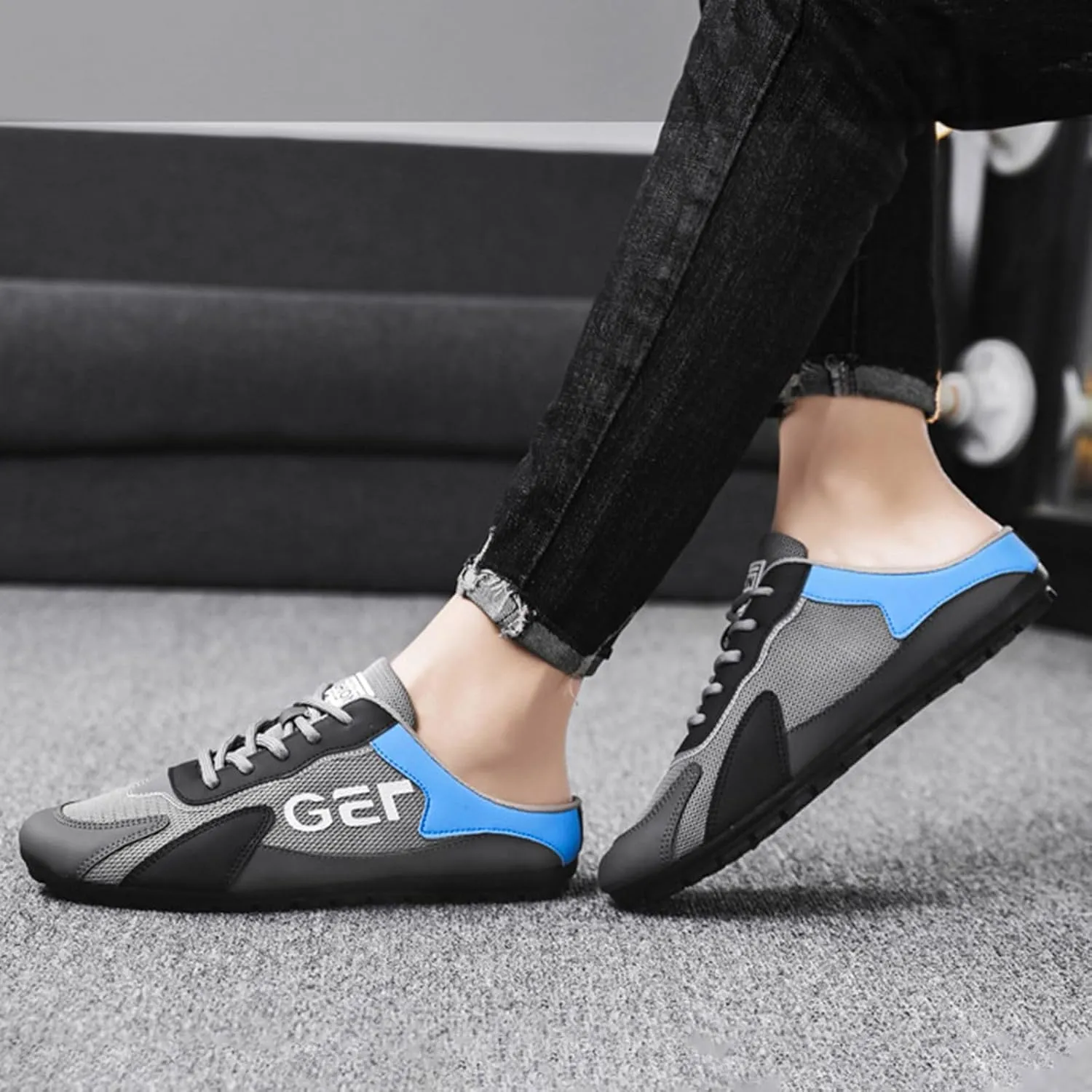 Mens Slip On New Spring Men's Shoes All Casual Shoes Lazy Slip Ons and Half Slippers