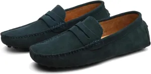 Men's Suede Dress Loafers Slip On Casual Shoes Lightweight Soft Penny Loafers Walking Shoe Driving Boat Shoes for Men