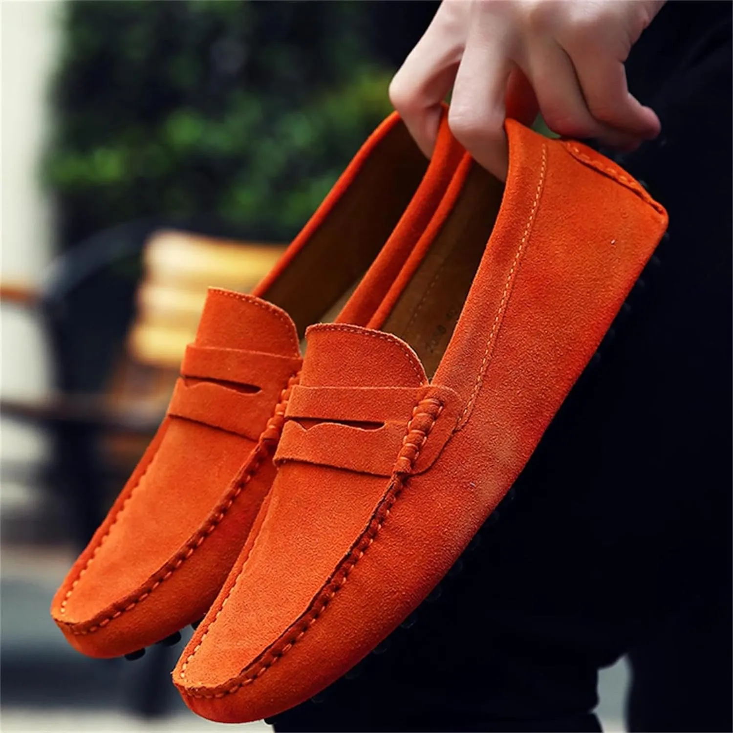 Men's Suede Dress Loafers Slip On Casual Shoes Lightweight Soft Penny Loafers Walking Shoe Driving Boat Shoes for Men