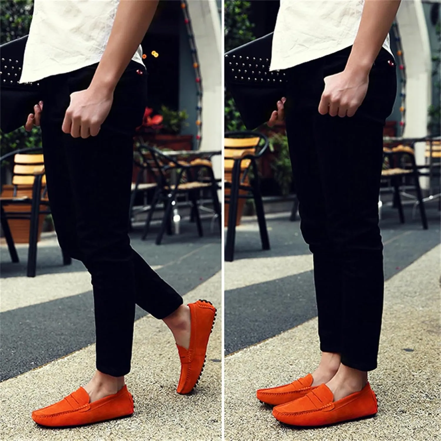 Men's Suede Dress Loafers Slip On Casual Shoes Lightweight Soft Penny Loafers Walking Shoe Driving Boat Shoes for Men