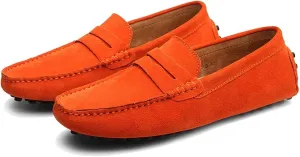 Men's Suede Dress Loafers Slip On Casual Shoes Lightweight Soft Penny Loafers Walking Shoe Driving Boat Shoes for Men