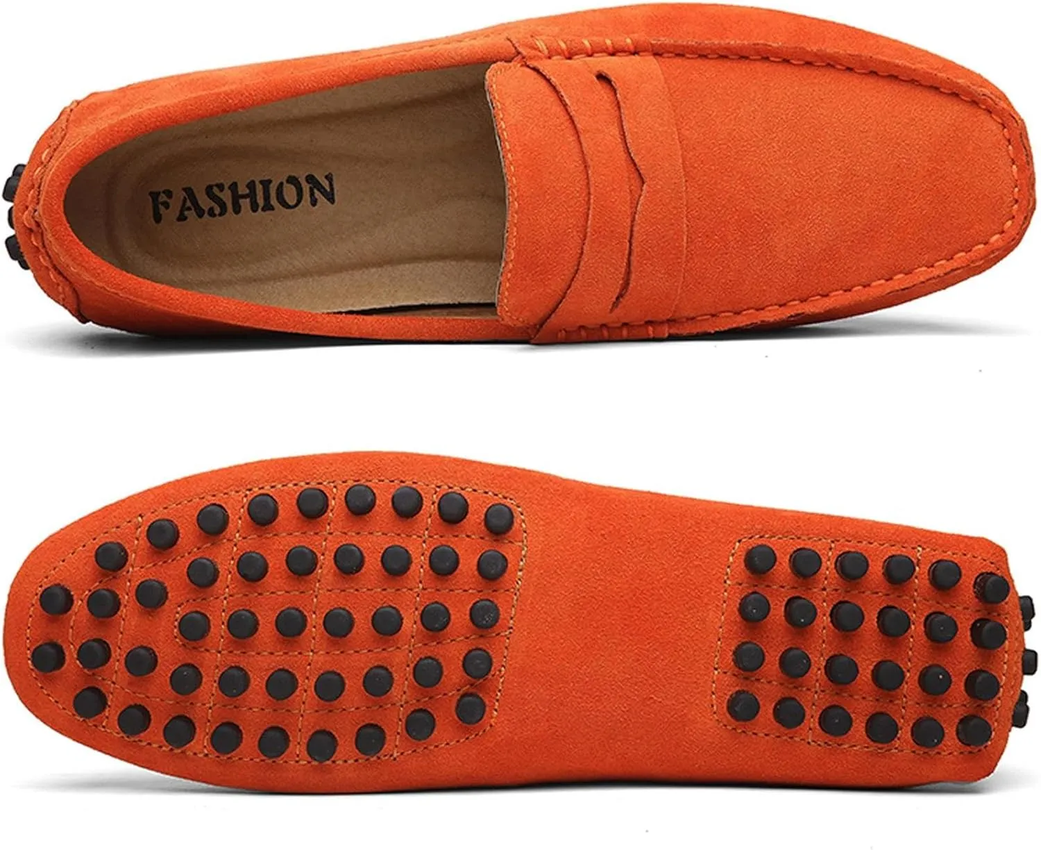 Men's Suede Dress Loafers Slip On Casual Shoes Lightweight Soft Penny Loafers Walking Shoe Driving Boat Shoes for Men
