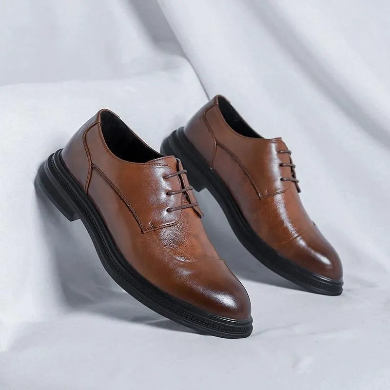 Mens Tuxedo Shoes Negotiation Modern Leather Business Casual Scale Pattern Comfort Formal Shoes Modern Platform Oxford Shoes for Men