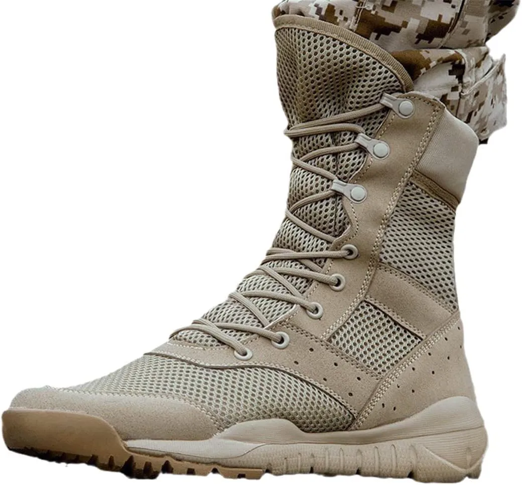 Men's Ultra Light Outdoor Hiking Shoes Tactical Training Military Boots Breathable Mesh Hiking Desert Boots