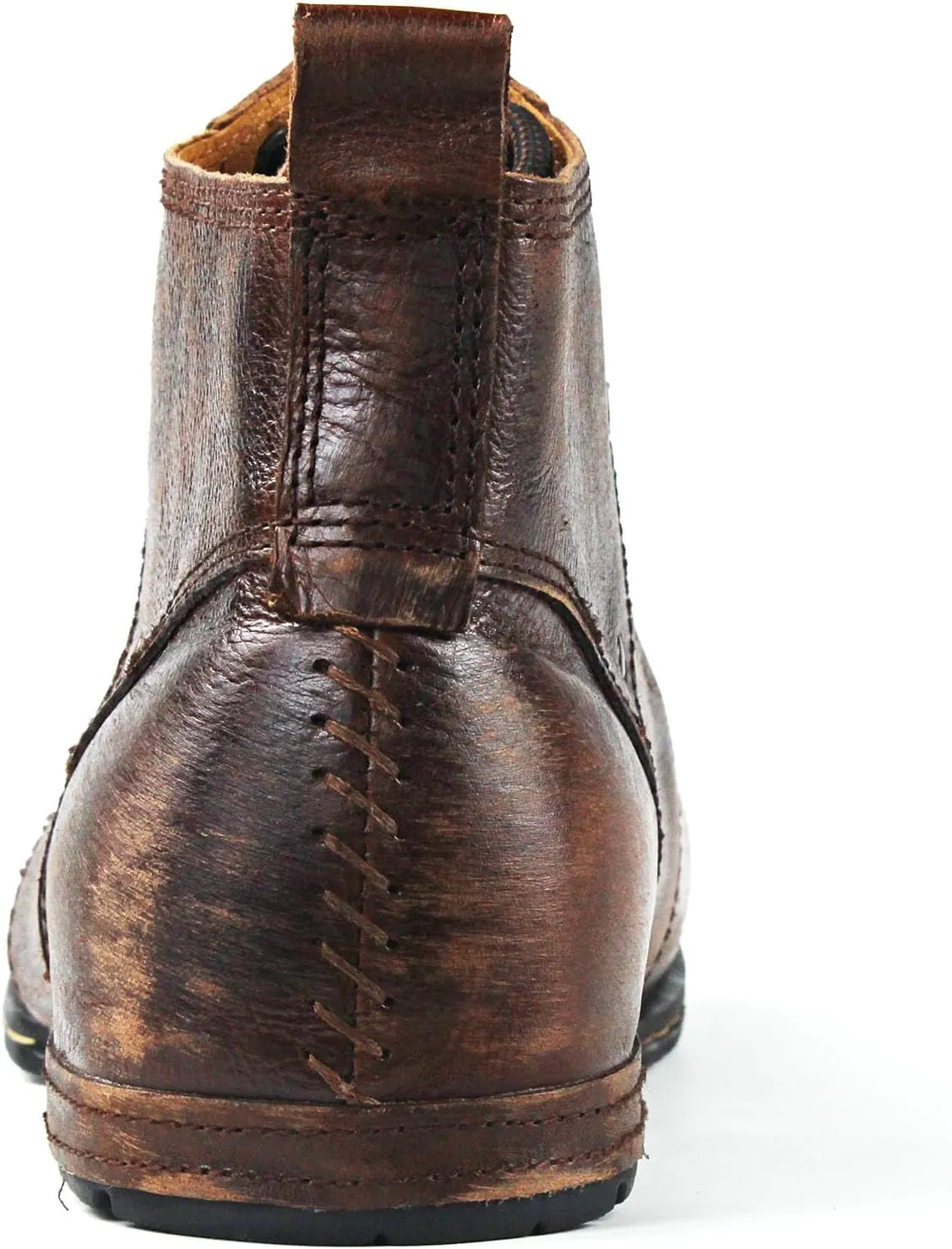 Men's Vintage Brown Chukka Boots Lace-up Motorcycle Casual Leather Dress Ankle Boot for Men Fashion CD-6015-2-Vintage Brown