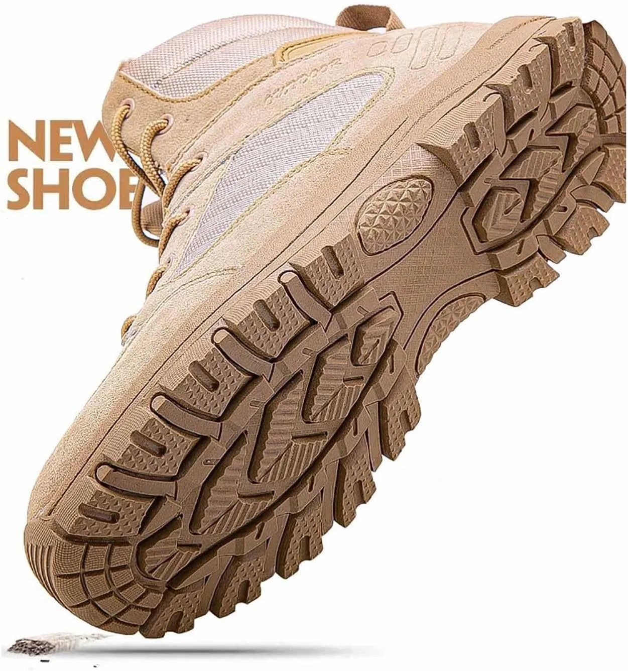 Men's Waterproof Hiking Work Boots, Breathable Military Combat Desert Boots with Sports Socks Military Tactical Boots for Men Outdoor Army Boots