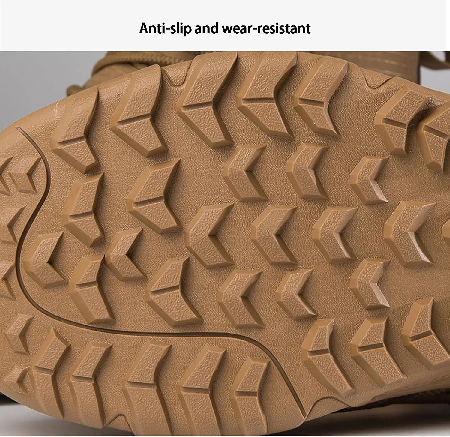 Military Combat Desert Boots, Men Leather Side Zip Desert Combat Boots with Sports Socks Breathable Jungle Hiking Boots Waterproof Tactical Boots