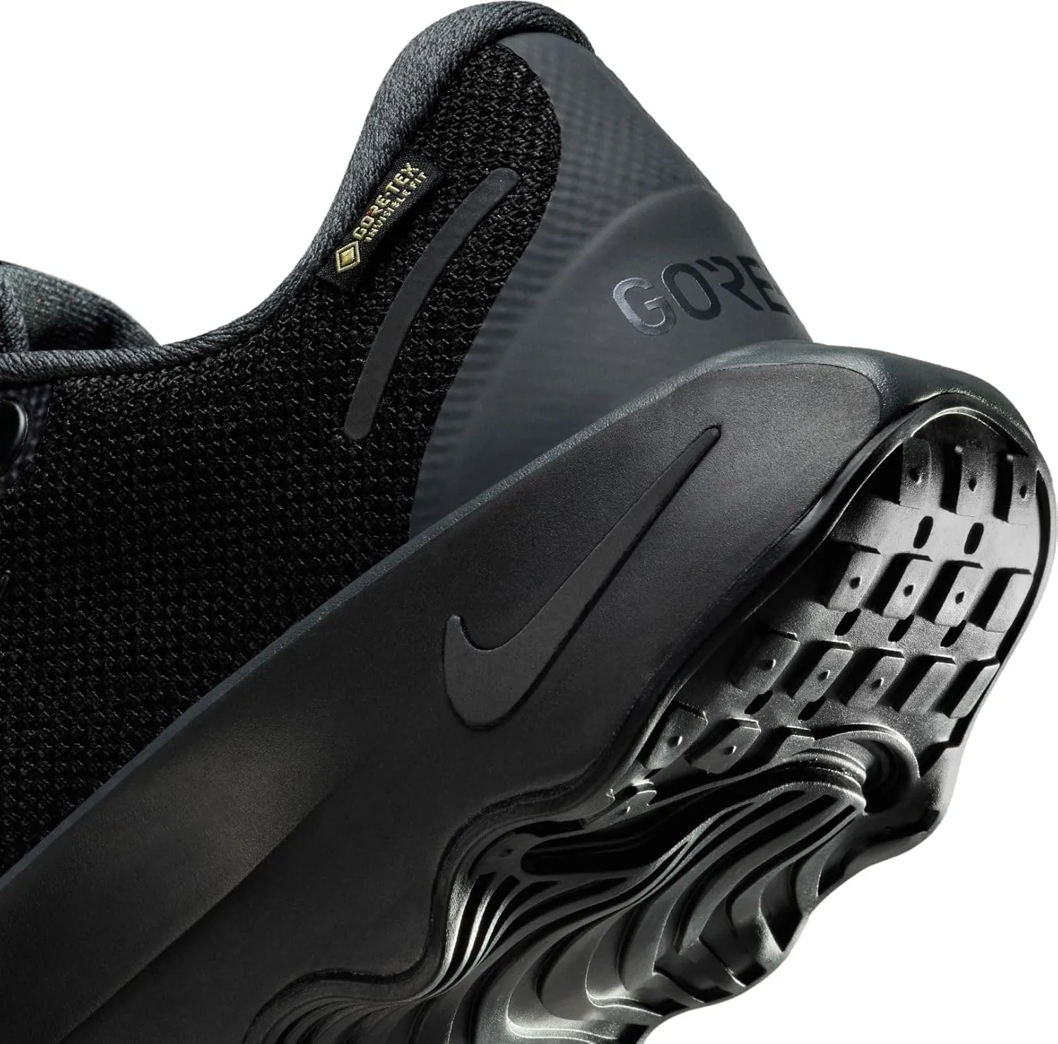 Nike Motiva Gore-TEX Women's Waterproof Walking Shoes (HM0355-001, Black/Anthracite/Black)