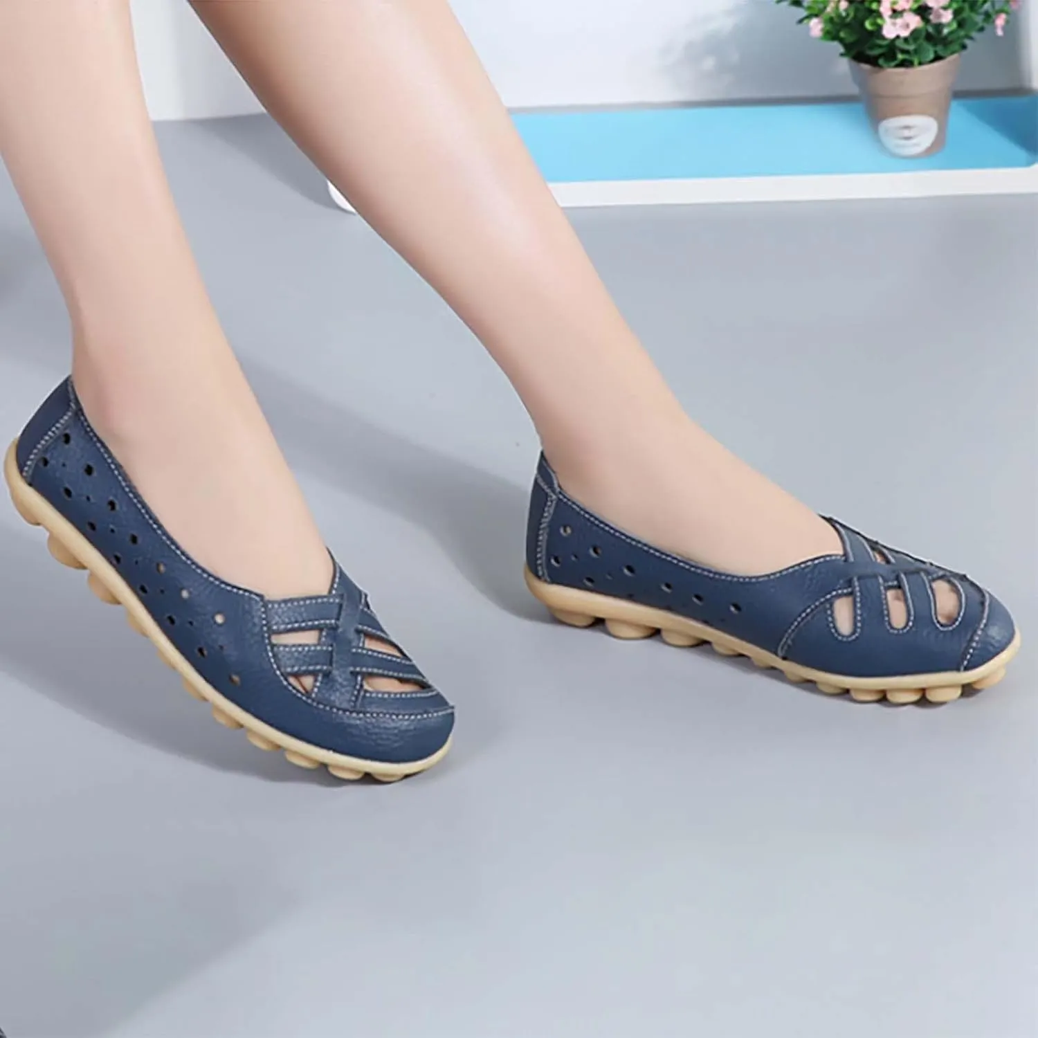 Orthopedic Flats Closed Toe Sandals for Women 2025 Summer Casual Slip-On Shoes