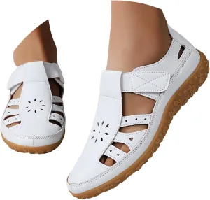 Orthopedic Loafers for Women Summer Dressy 2025 Casual Closed Toe sandal womens Leather Comfortable Soft Sole Ankle Strap Orthotic Beach Shoes Fashion Casual