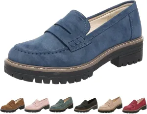 Orthopedic Shoes for Women Orthoture-Orthopedic Platform Loafers, Comfort Orthopedic Shoes, Womens Round Toe Walking Shoe, Slip On Shoes