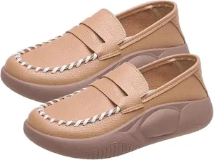 Orthopedic Shoes for Women,Soft-Soled Slip-On Walking Loafers,Soft Comfortable Breathable Work Single Thick Soled Shoes