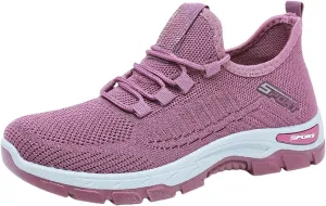 Orthopedic Sneakers for Women Mesh Breathable Lace Up Walking Running Shoes Comfortable Tennis Shoes Non Slip Lightweight Casual Womens Sneakers