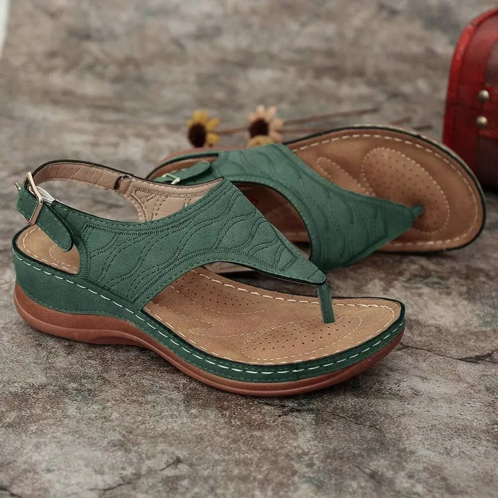 peqiut Casual Sandals Women Platform Arch Support Sandals for Women Slip On Flip Flops Casual Beach Sandals