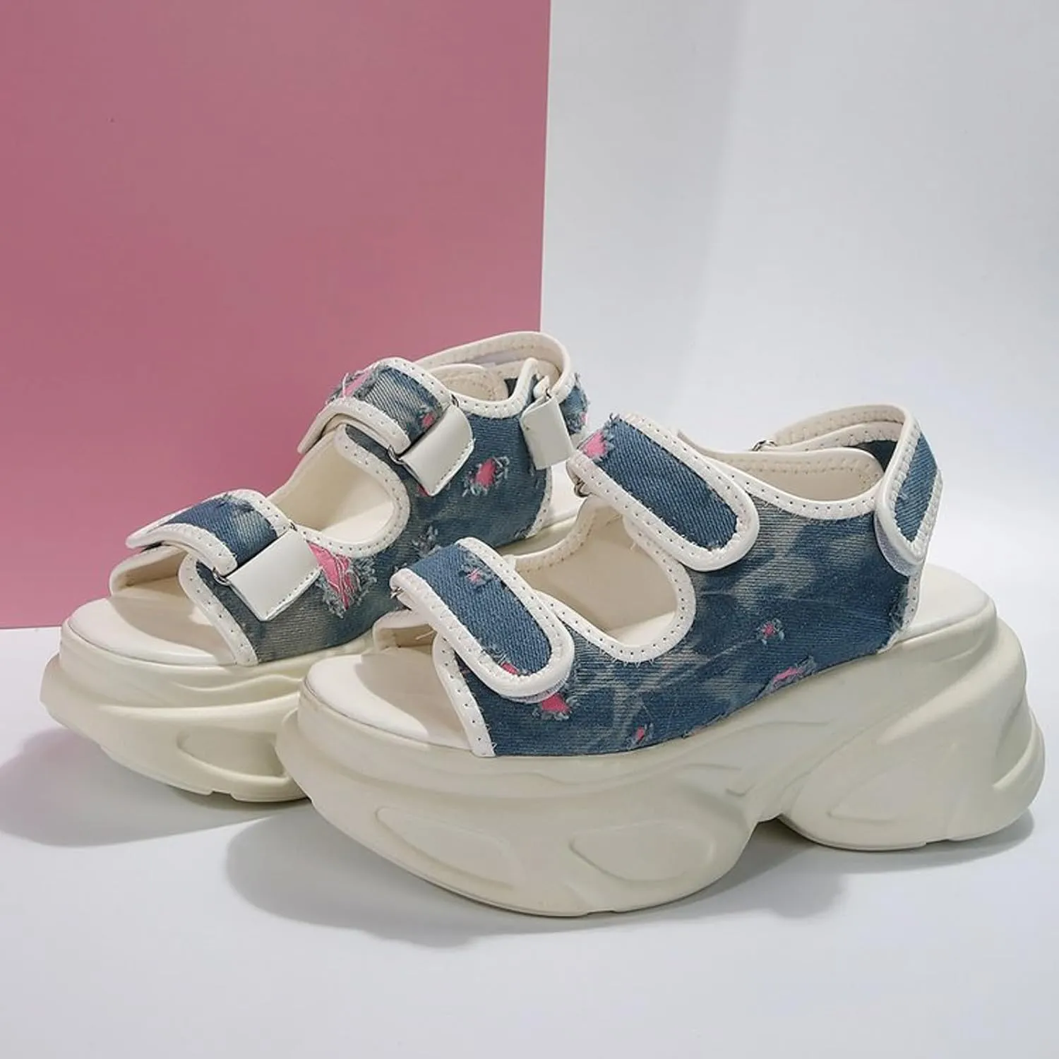 Platform Sandals Women Summer Outdoor Camping Walking Beach Sandals Sandles Women Open Toe Flatform Fashion Sandals