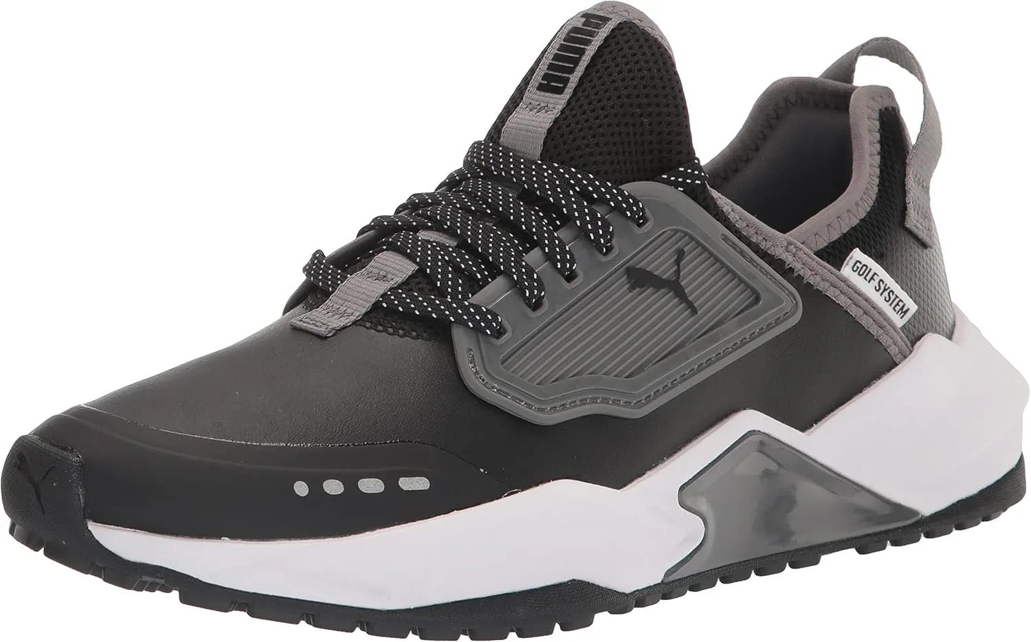 PUMA boys Gs.one Golf Shoe, Puma Black/Quiet Shade/Puma Black, 10.5 US