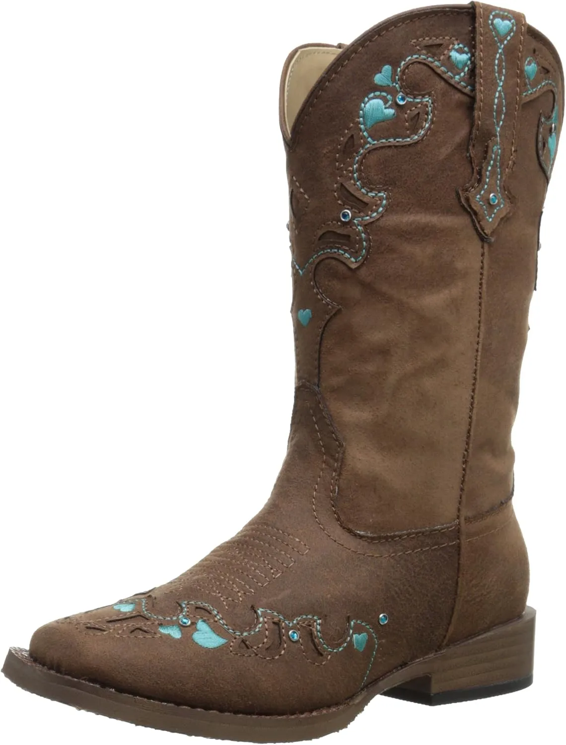 Roper Toddlers Hearts Boot, Brown, 8