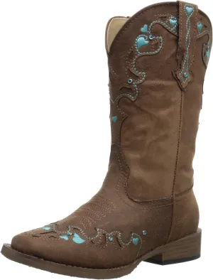 Roper Toddlers Hearts Boot, Brown, 8