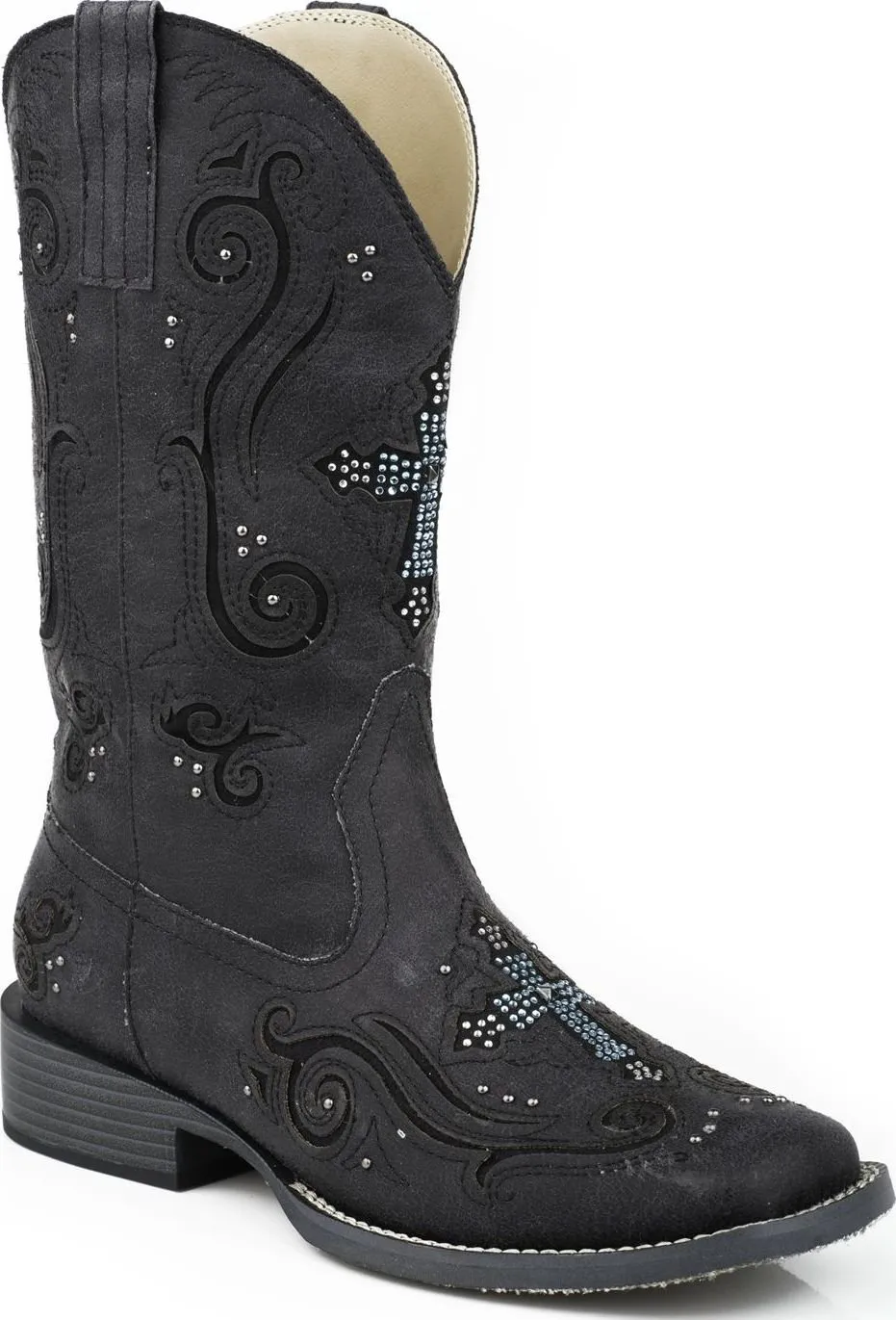Roper Womens Faith Boot, Black, 7