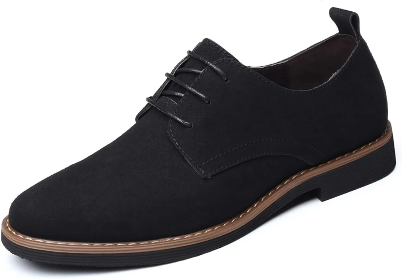 Santimon Men's Casual Oxford Shoes Classic Suede Formal Business Lace Up Dress Shoes