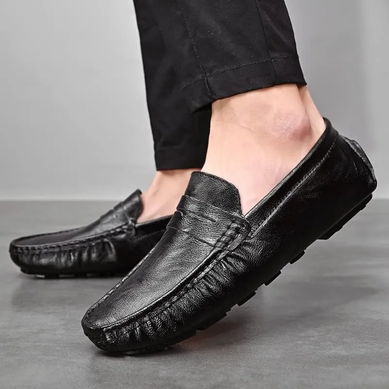 Santimon Men's Casual Slip-On Loafers, Penny Loafers Moccasins, Solid Driving Shoes