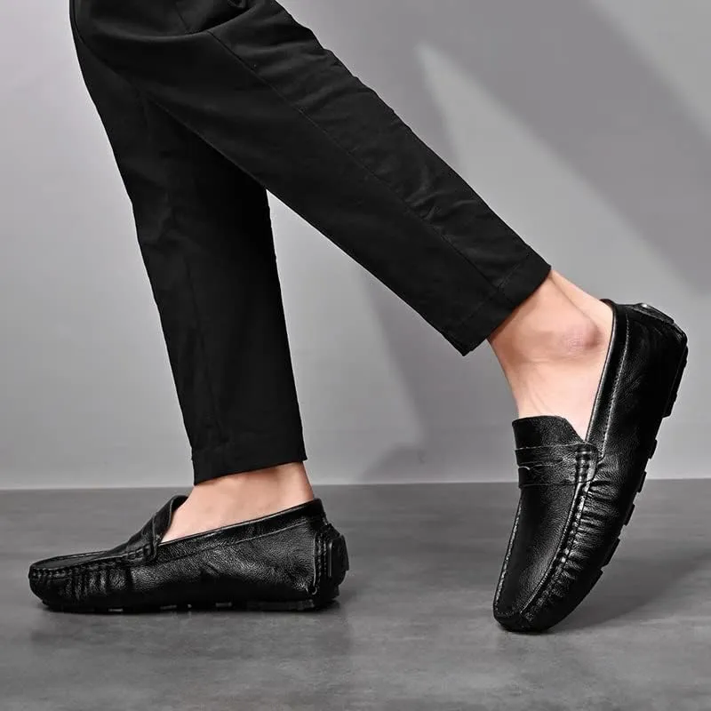 Santimon Men's Casual Slip-On Loafers, Penny Loafers Moccasins, Solid Driving Shoes