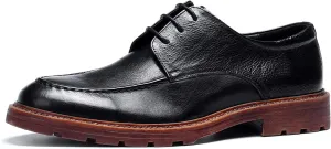 Santimon Mens Dress Shoes Casual Leather Oxford Formal Shoes for Men Black Brown