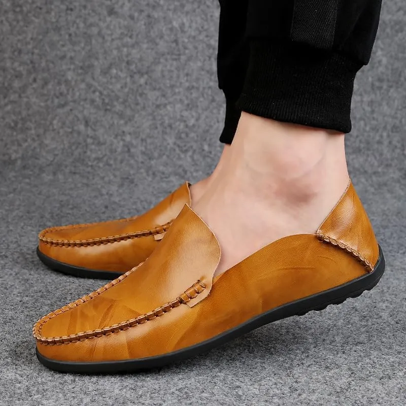 Santimon Men's Loafers Casual Slip On Shoes Soft Mules for Men Lightweight Flat Driving Boat Shoes