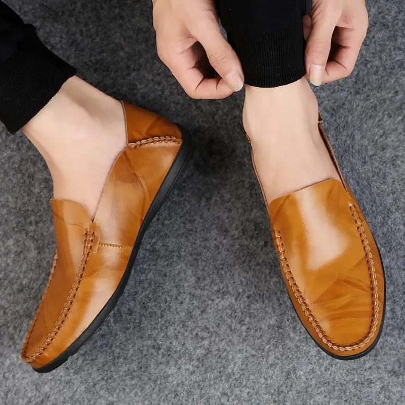 Santimon Men's Loafers Casual Slip On Shoes Soft Mules for Men Lightweight Flat Driving Boat Shoes