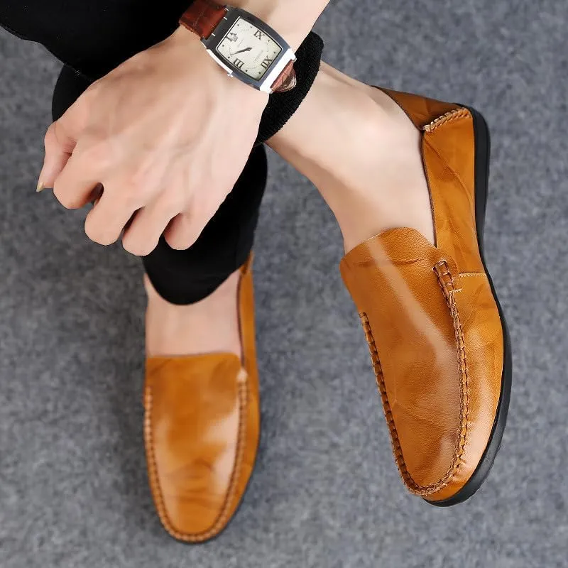 Santimon Men's Loafers Casual Slip On Shoes Soft Mules for Men Lightweight Flat Driving Boat Shoes