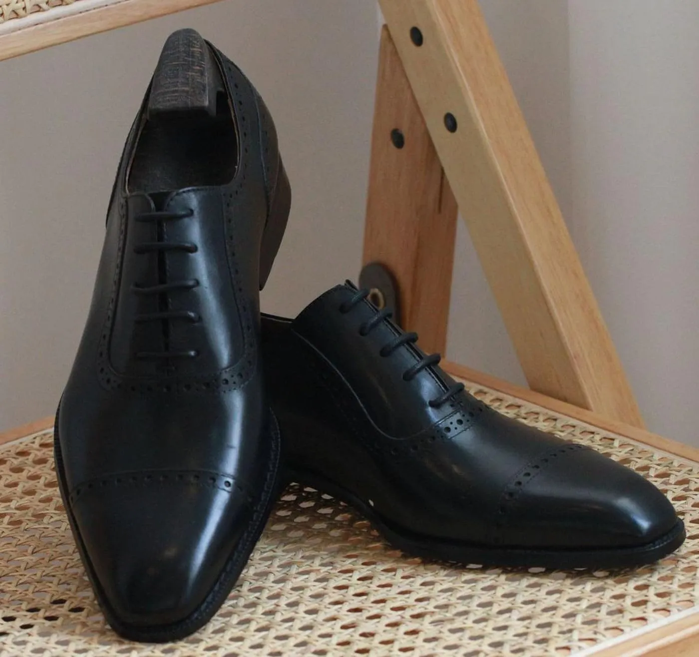 Santimon Mens Oxfords Shoes Dress Formal Genunie Leather Pointed Toe Oxford Fashion Business Casual Derby Modern Prom Wedding Suit Shoes Tuxedo Shoes for Men