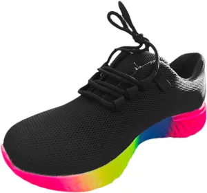 SBGMoSJ Black Sneakers Women Trendy Comfortable Walking Shoes Women Slip On Walking Shoes for Women Slip Ons Womens Black Slip On Sneakers Size 8.5 Tenis OrtopéDicos para Mujer Antideslizantes