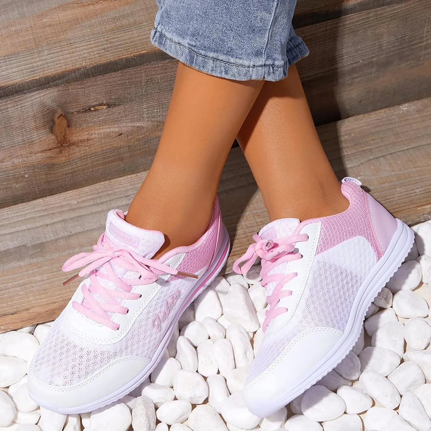 SBGMoSJ White Sneakers for Women Platform Wide Zapato Antiderrapante Mujer Womens Fall Shoes 2023 Casual Sneakers Womens Sneakers Size 11 Walking Women Slip On Sneakers Wide 11