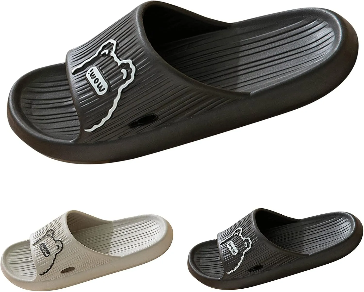 Slides for Men Womens Slides Cloud Slippers for Men Women Drainage Hole Indoor Outdoor Soft Sole Slippers