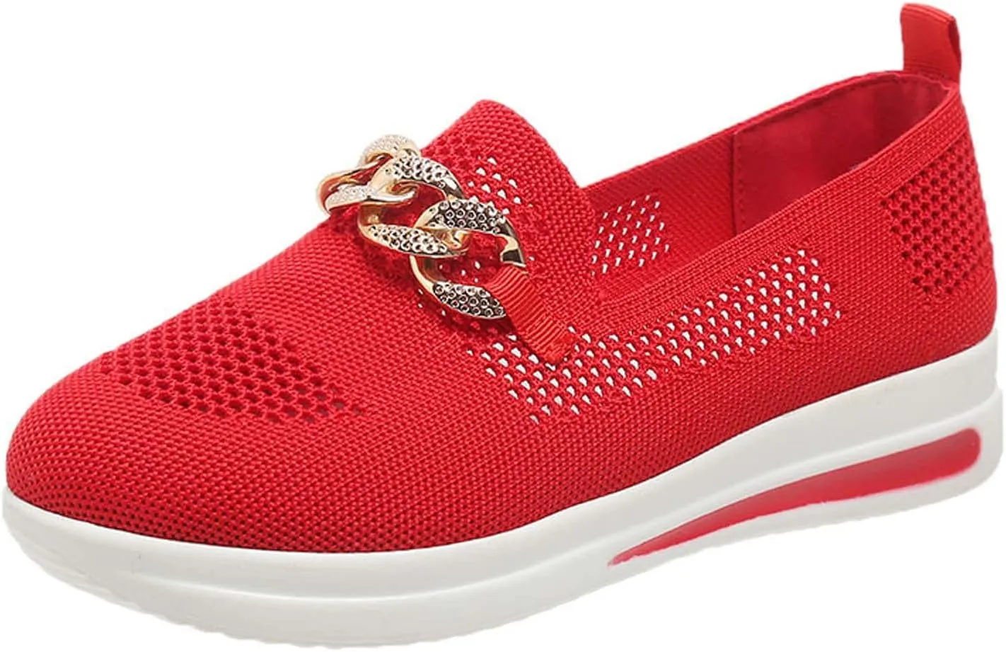 Slip On Loafers for Women Mesh Breathable Platform Wedge Sneaker Wide Width Running Sneaker Vacation Work Nurse Shoes