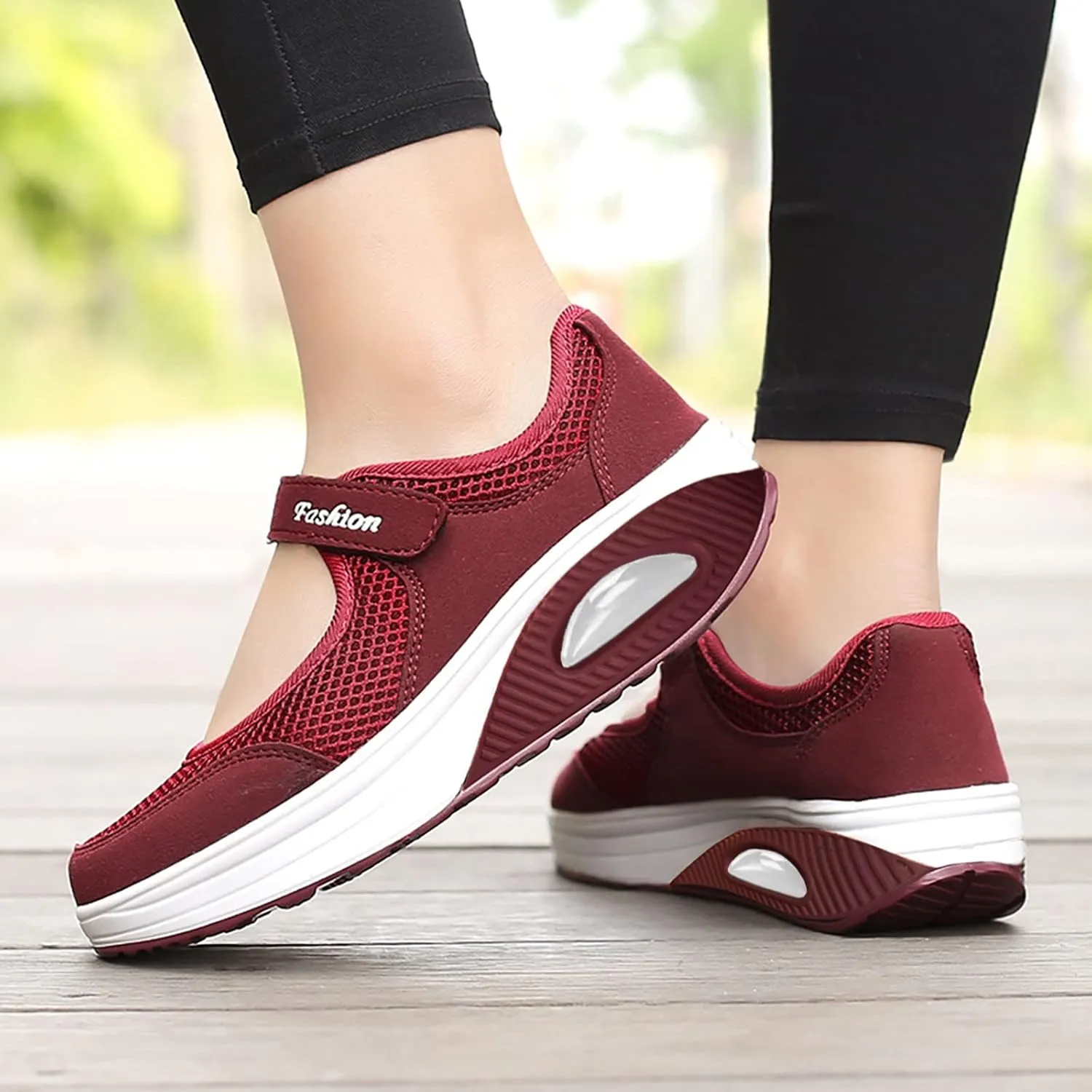 Slip On Shoes Women Mesh Breathable Dressy Casual Shoes Black Platform Sneaker Women's Walking Sneakers Wide Arch Support Slip On Tennis Shoe Casual Loafers