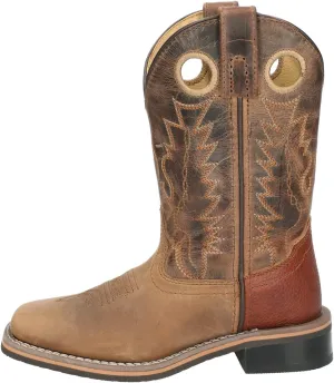 Smoky Mountain Boots Kids' Jesse Western Boot, Little Kid, Brown Distress/Brown Crackle, Medium, Size 8.5 US